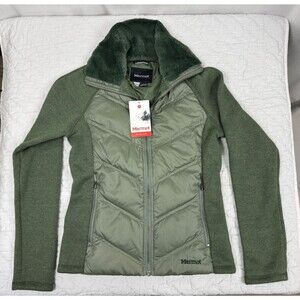 Marmot Women's Fleece Accent Down Jacket, 700 Fill, Green, New!